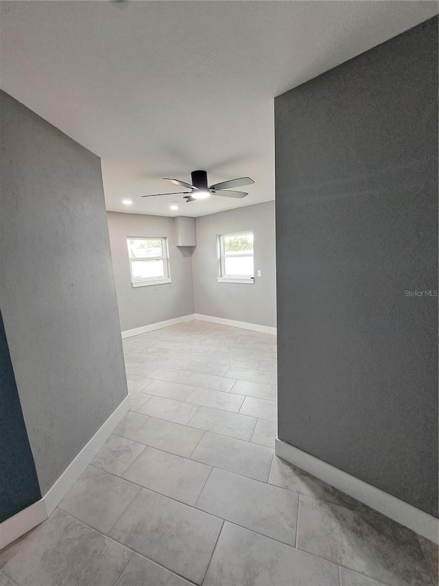 empty room with ceiling fan