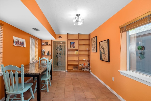 view of tiled dining area