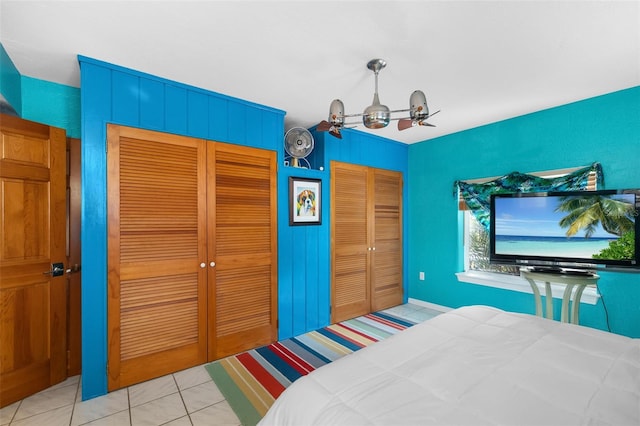 view of tiled bedroom