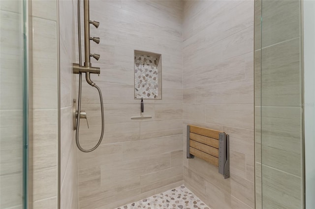 bathroom with walk in shower