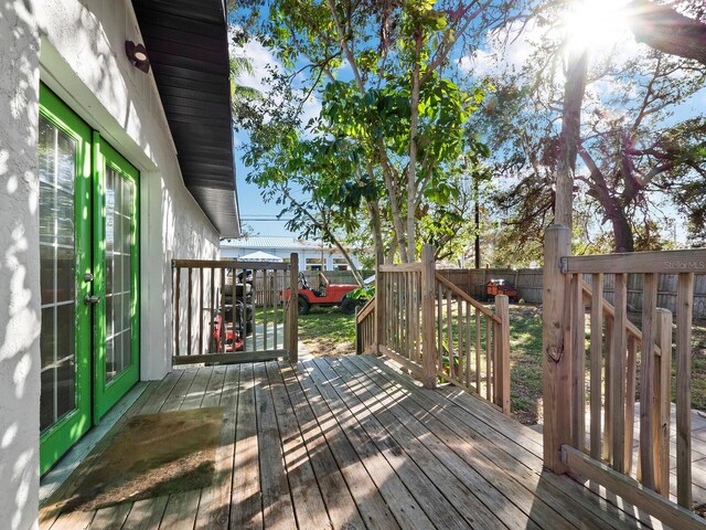 view of wooden deck