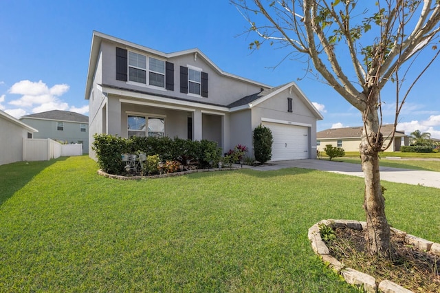 15404 Trinity Fall Way, Bradenton, FL 34212 - traditional-style house featuring stucco siding, concrete driveway, and a garage