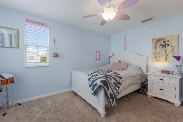 15404 Trinity Fall Way, Bradenton, FL 34212 - bedroom with light colored carpet and ceiling fan