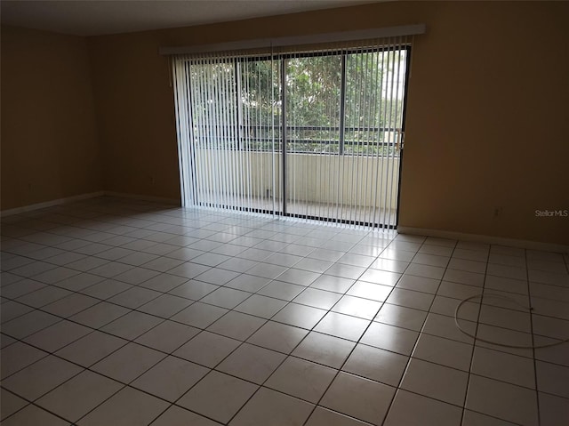 view of tiled spare room