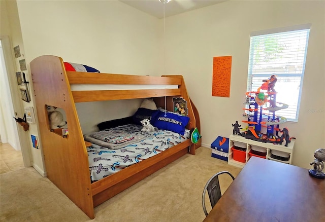 view of carpeted bedroom