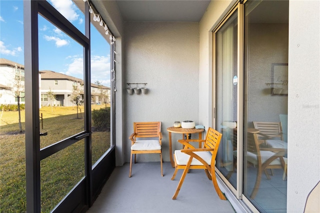 view of sunroom