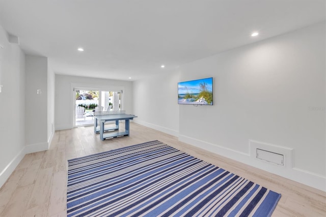 interior space with light wood-type flooring