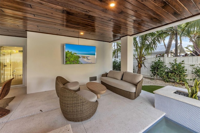 view of patio / terrace featuring an outdoor hangout area