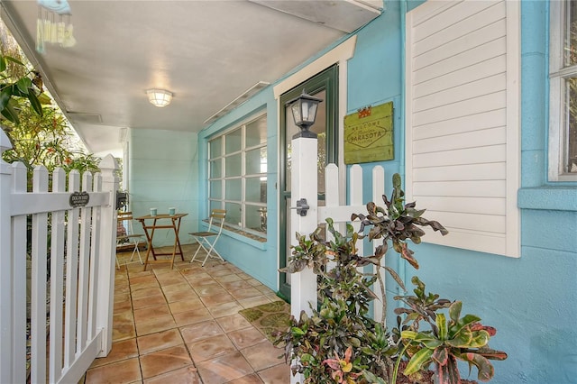 balcony with a porch and visible vents