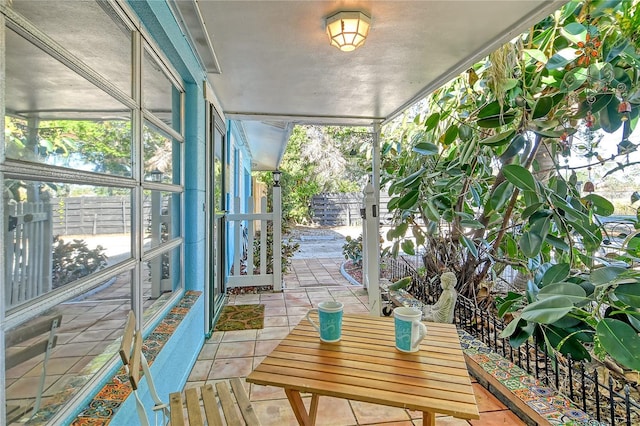 view of sunroom / solarium