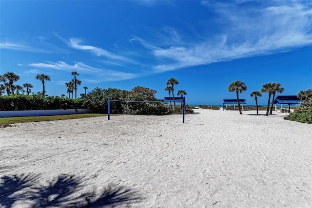 surrounding community featuring volleyball court