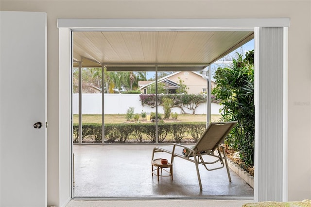 view of sunroom