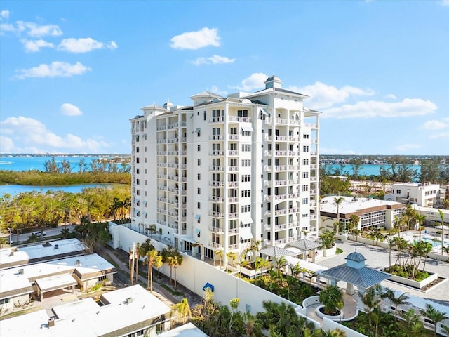 view of property with a water view