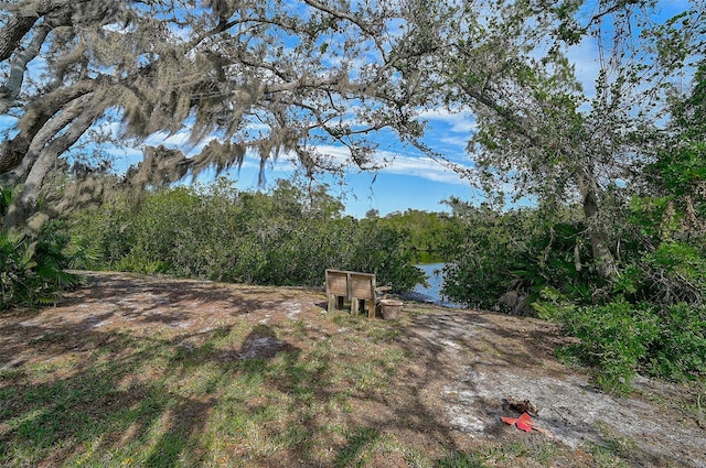 view of yard featuring a water view