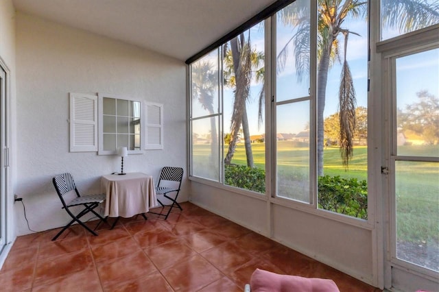 view of sunroom / solarium