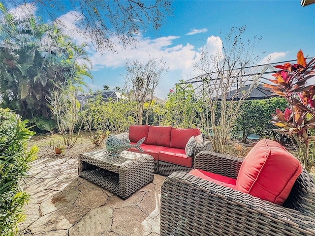 view of patio / terrace with an outdoor hangout area