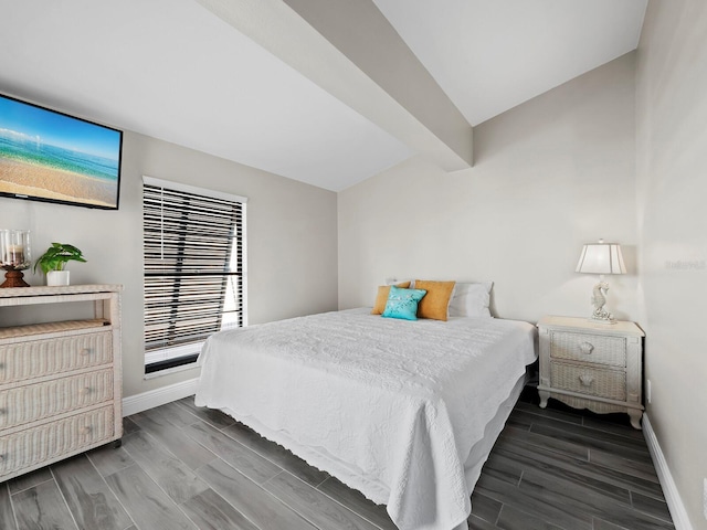 bedroom with wood-type flooring