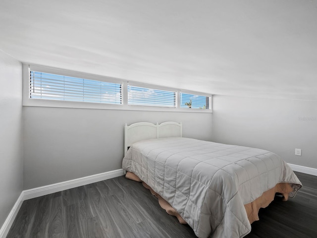 bedroom featuring dark wood-type flooring