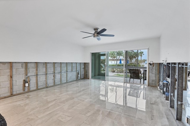 spare room featuring ceiling fan