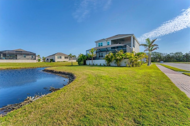 exterior space with a lawn