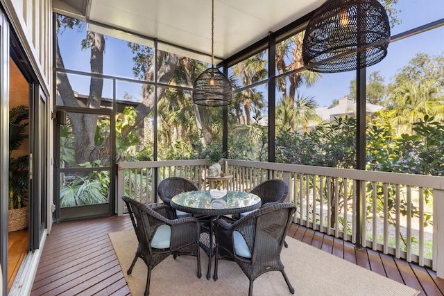 sunroom featuring a wealth of natural light