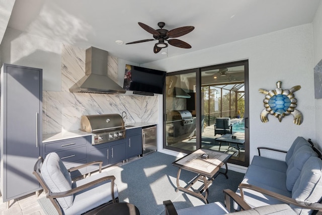 view of carpeted living room