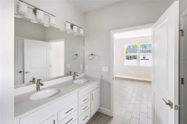 bathroom with vanity