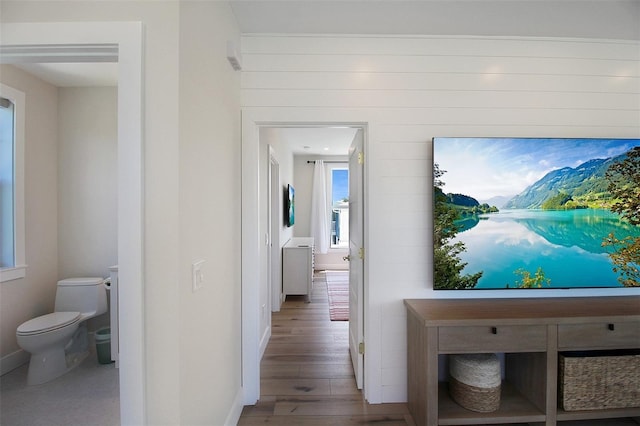 hall featuring hardwood / wood-style floors