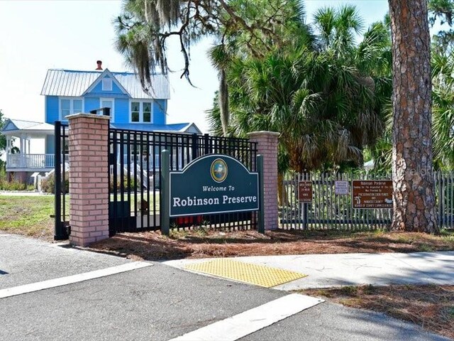 view of community sign