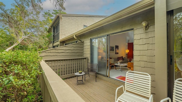 view of wooden deck