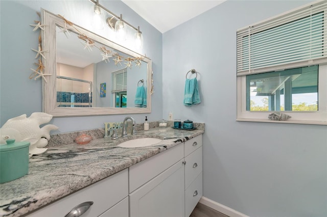 bathroom featuring vanity