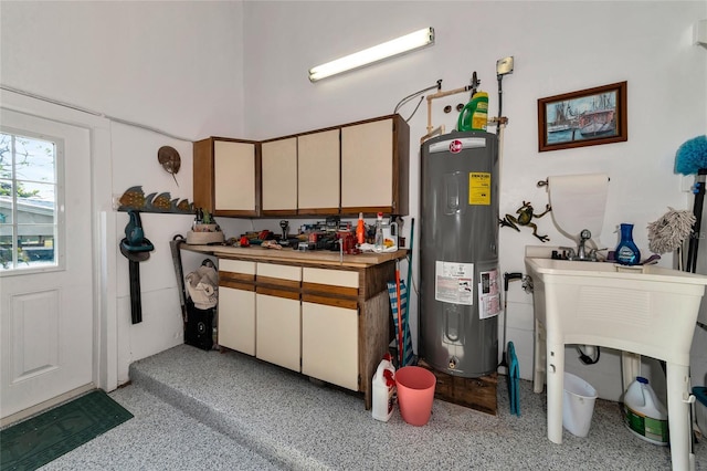 interior space with electric water heater