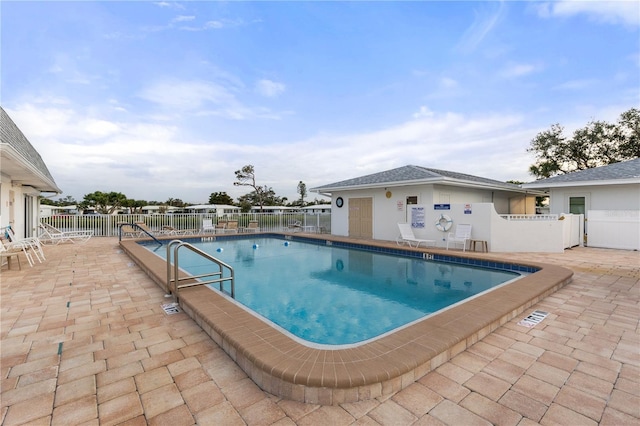 view of pool with a patio