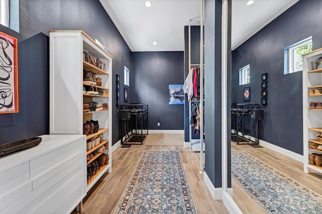 interior space featuring light hardwood / wood-style flooring