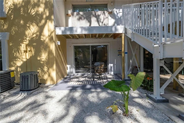 view of patio / terrace with central AC