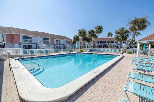 view of pool with a patio area