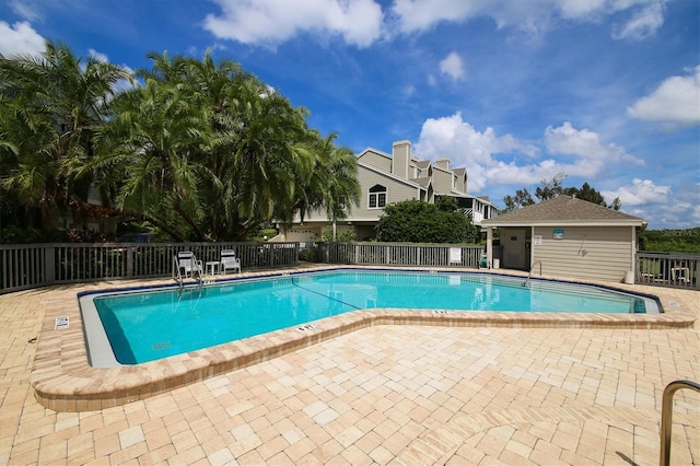 view of pool with a patio