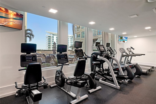 view of workout area