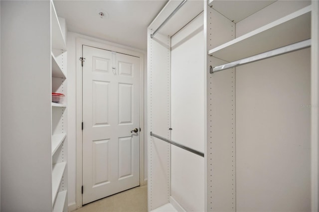 view of walk in closet