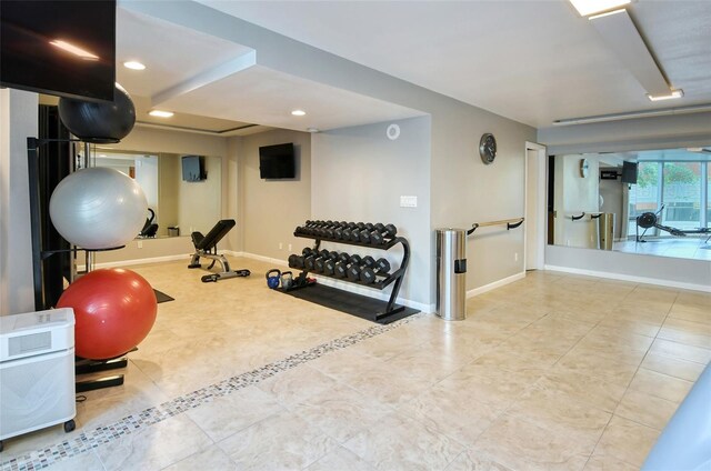 view of exercise room