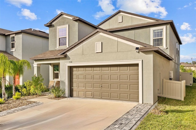 front facade featuring a garage