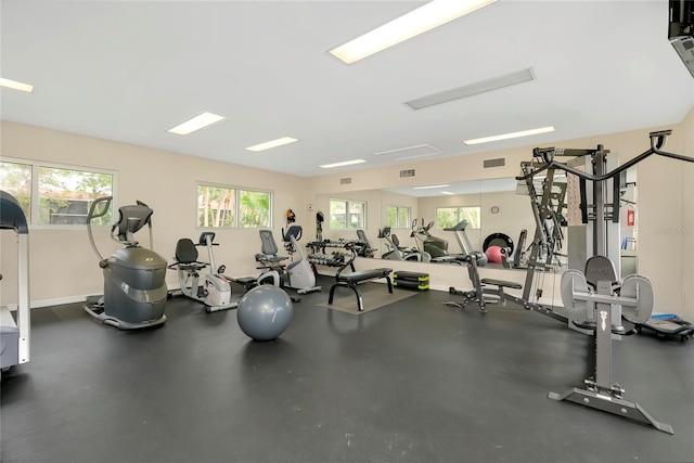 view of workout area