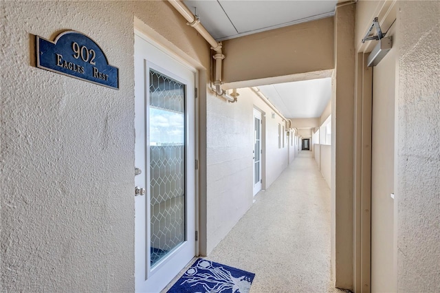 hallway with a wealth of natural light