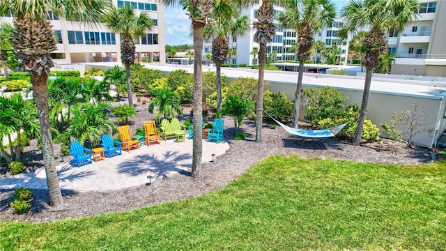 view of playground with a yard