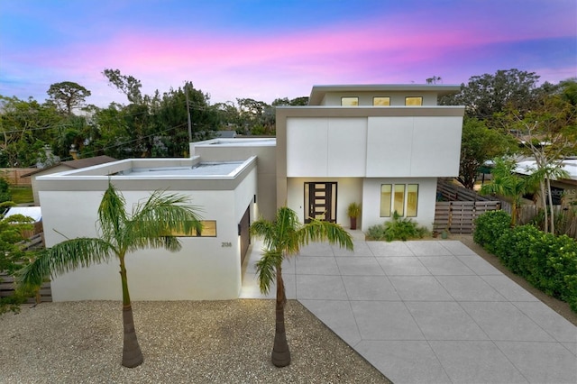 view of front of house with a patio area