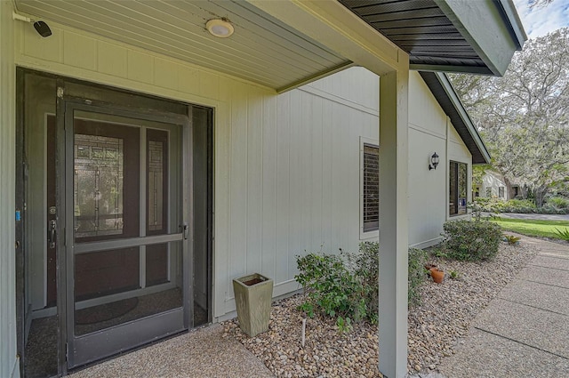 view of doorway to property