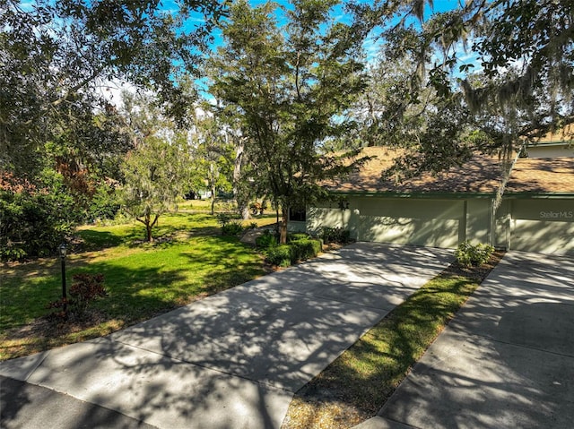 view of property hidden behind natural elements