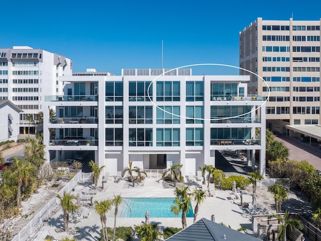 exterior space featuring a community pool