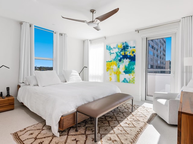 bedroom with ceiling fan