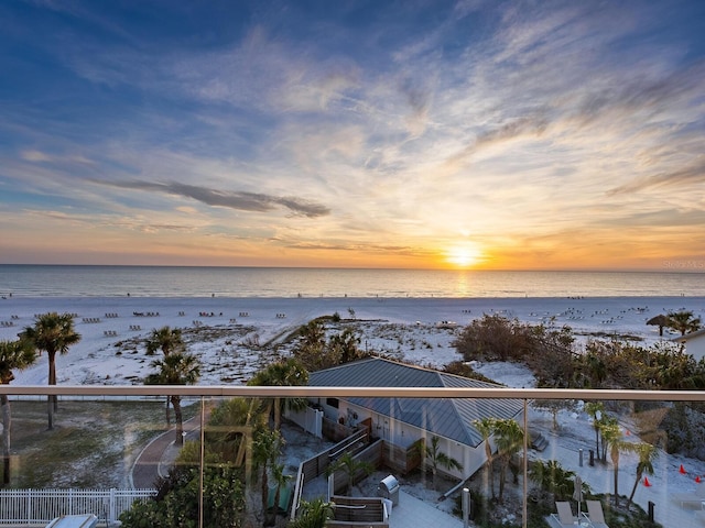 water view featuring a beach view